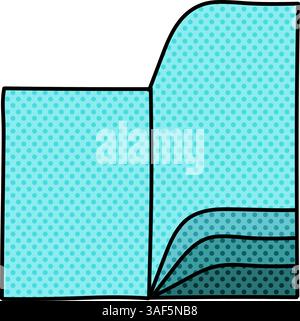 book halftone hand drawn color vector illustration Stock Vector