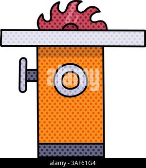 woodworking table saw halftone hand drawn color vector illustration Stock Vector