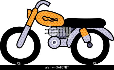 document halftone hand drawn color vector illustration Stock Vector