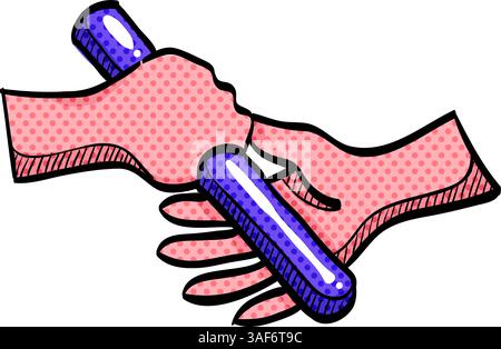Relay run halftone icon hand drawn color vector illustration Stock Vector