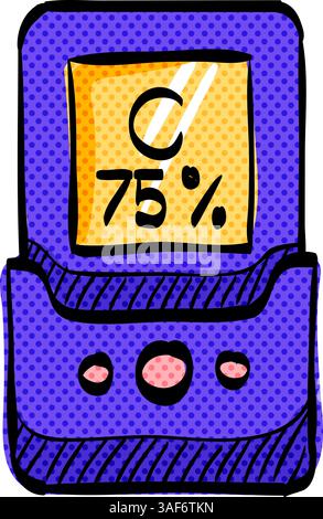 Color calibration halftone icon hand drawn color vector illustration Stock Vector