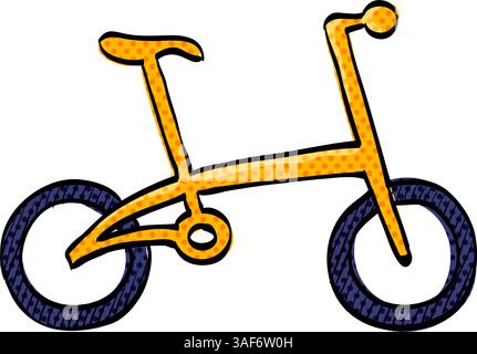 Bicycle halftone icon hand drawn color vector illustration Stock Vector