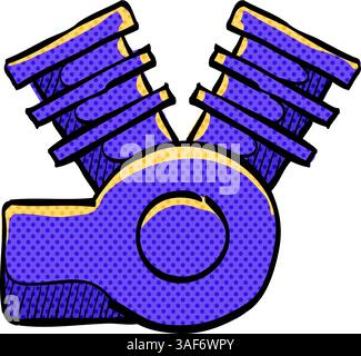 Motorcycle machine halftone icon hand drawn color vector illustration Stock Vector