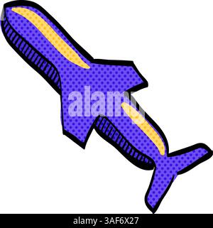 Missile halftone icon hand drawn color vector illustration Stock Vector