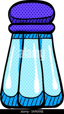Pepper pot halftone icon hand drawn color vector illustration Stock Vector