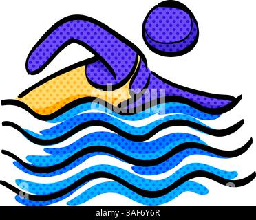 Swimming man vector isolated icon illustration. Swimming icon stock ...