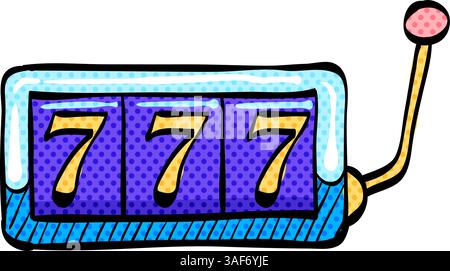 Jackpot halftone icon hand drawn color vector illustration Stock Vector
