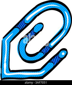Attachment file halftone icon hand drawn color vector illustration Stock Vector