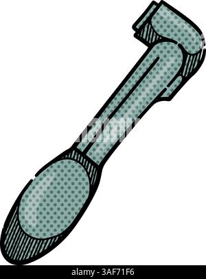 Tire inflator icon halftone color vector illustration Stock Vector