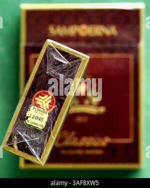 cellophane cigarettes Playing Cards Parliament vintage Sealed Plastic Coated A picture of ''Sampoerna'' clove