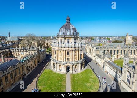Wide view of Radcliffe Camera, Oxford University, United Kingdom Stock Photo