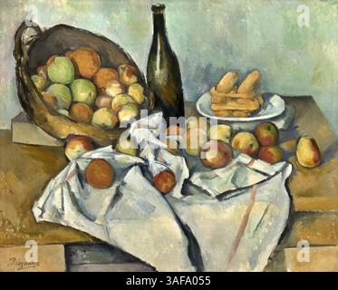 Paul Cézanne 'Still Life with Apples and a Pot of Primroses' (c.1890 ...