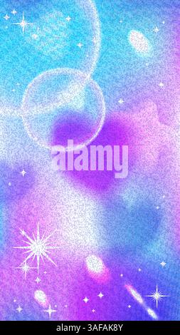 Y2K aesthetic abstract background. Stock vector illustration in retro-futuristic style. Stock Vector