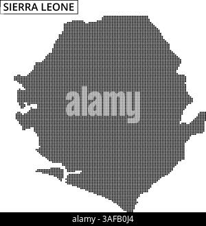 Sierra Leone map with shapes of regions. Blank vector map of the ...