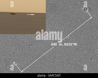 Mars Exploration Rover Opportunity, Backshell and Parachute Stock Photo ...