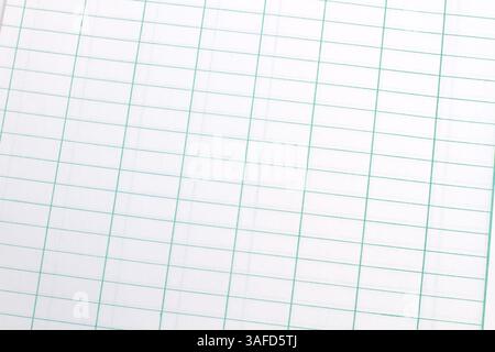A graph paper in a close up view Stock Photo