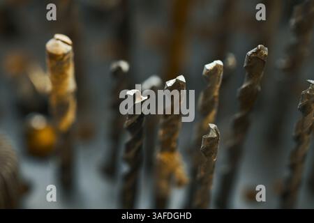 Drill Bits Preparing For Work Stock Photo