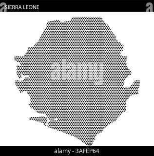 Sierra Leone map with shapes of regions. Blank vector map of the ...