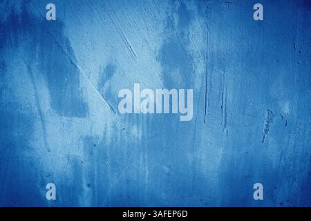blue concrete or cement material in abstract wall background texture. Stock Photo