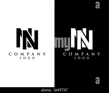 NN, N initial letter logotype company logo design vector Stock Vector