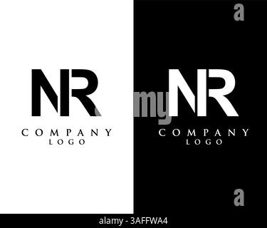 NR, RN initial letter logotype company logo design vector Stock Vector