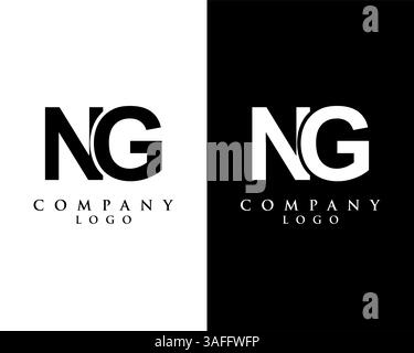 NG, GN initial letter logotype company logo design vector Stock Vector