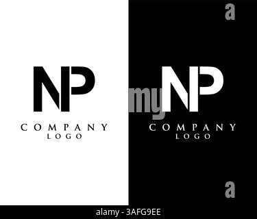 NP, PN initial letter logotype company logo design vector Stock Vector