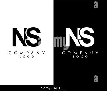 NS, SN initial letter logotype company logo design vector Stock Vector