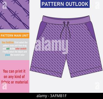 Colorful seamless textile pattern design Stock Vector