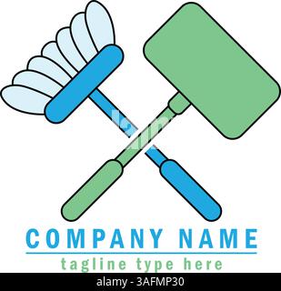 Cleaning services company logo design vector art Stock Vector