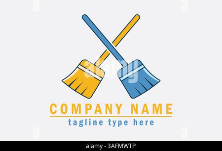 Cleaning services company logo design vector art Stock Vector