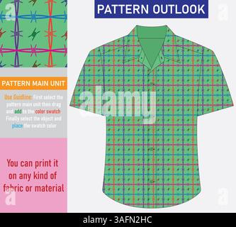 Colorful seamless textile pattern design Stock Vector