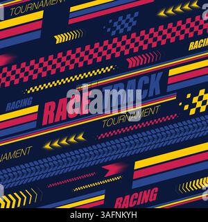 Sport colourful racing lines pattern Stock Vector