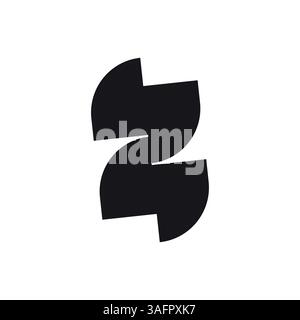 Minimalist Initial Letter Z Logo Design Stock Vector