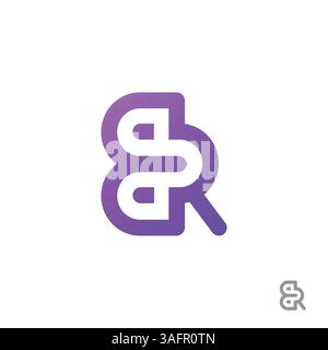 Letter rb or br logo template Stock Vector