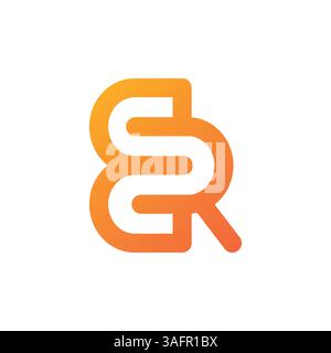 Letter rb or br logo template Stock Vector
