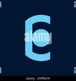 Letter e or ec or ce logo template Stock Vector