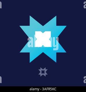 Letter x or xx logo template, Monogram Logotype concept icon. Stock Vector