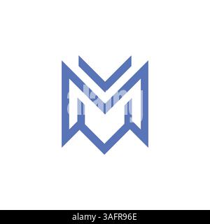 letter m mm logo template Stock Vector