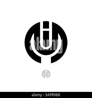 Letter mi or im logo template, Monogram Logotype concept icon. Stock Vector