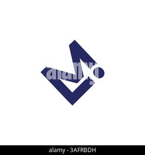 Letter mi or im logo template, Monogram Logotype concept icon. Stock Vector