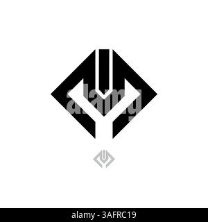 Letter mi or im logo template, Monogram Logotype concept icon. Stock Vector