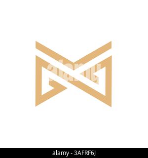 letter mn or nm logo template Stock Vector