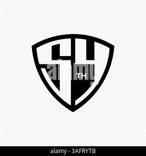 54th shield logo, 54 number fifty-four shield logo Stock Vector
