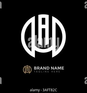 Letters am or ma logo template Stock Vector