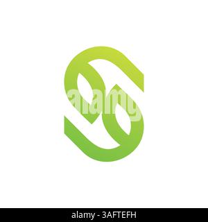 Unique, modern, geometric, creative, elegant letter s logo mark template. S monogram logo. Vector icon. Stock Vector