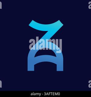 Letter az or za monogram logo template Stock Vector