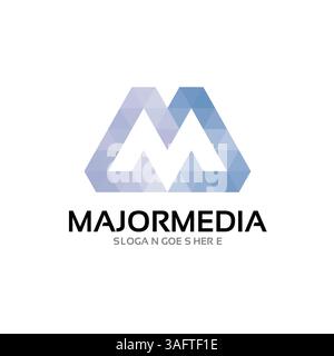 Letter M logo design template Stock Vector