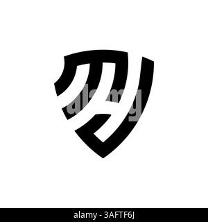 Letter mj or mh Logo Template vector Stock Vector