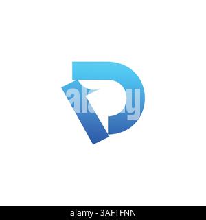 Letter dp or pd logo template, the logo features a sleek and modern design that integrates the letters D and P or P and D into a cohesive monogram Stock Vector